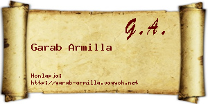 Garab Armilla névjegykártya